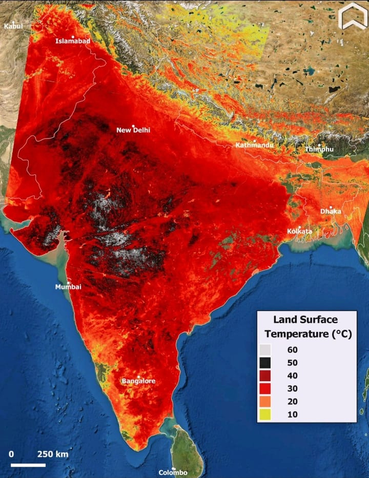 High of 62 degrees in some parts of India yesterday